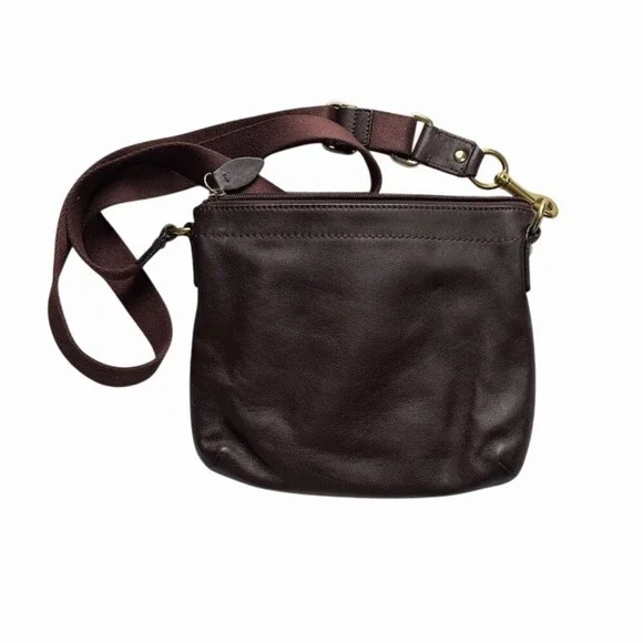 Coach Swingpack Crossbody Bag Womens Small Brown Turnlock Pocket - Picture 2 of 4